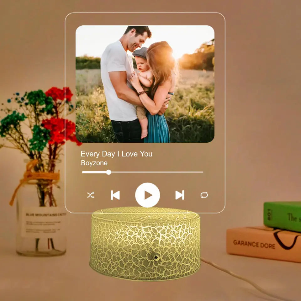 Custom Photo , Song 3D LED Night Lamp for Music Lovers