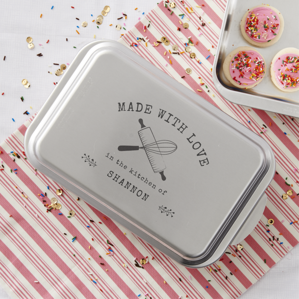 Modern Made with Love Baking Kitchen Baker Trendy Cake Pan
