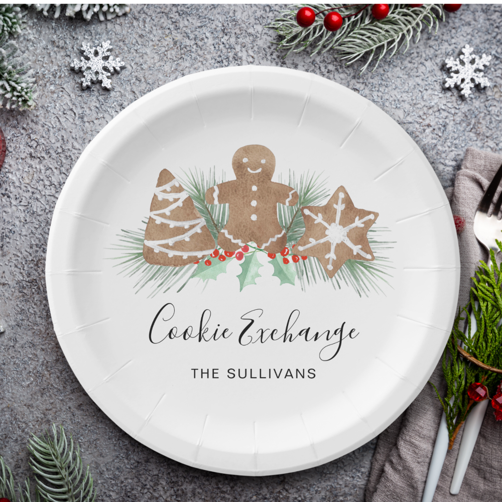 Cookie Exchange Paper Plates