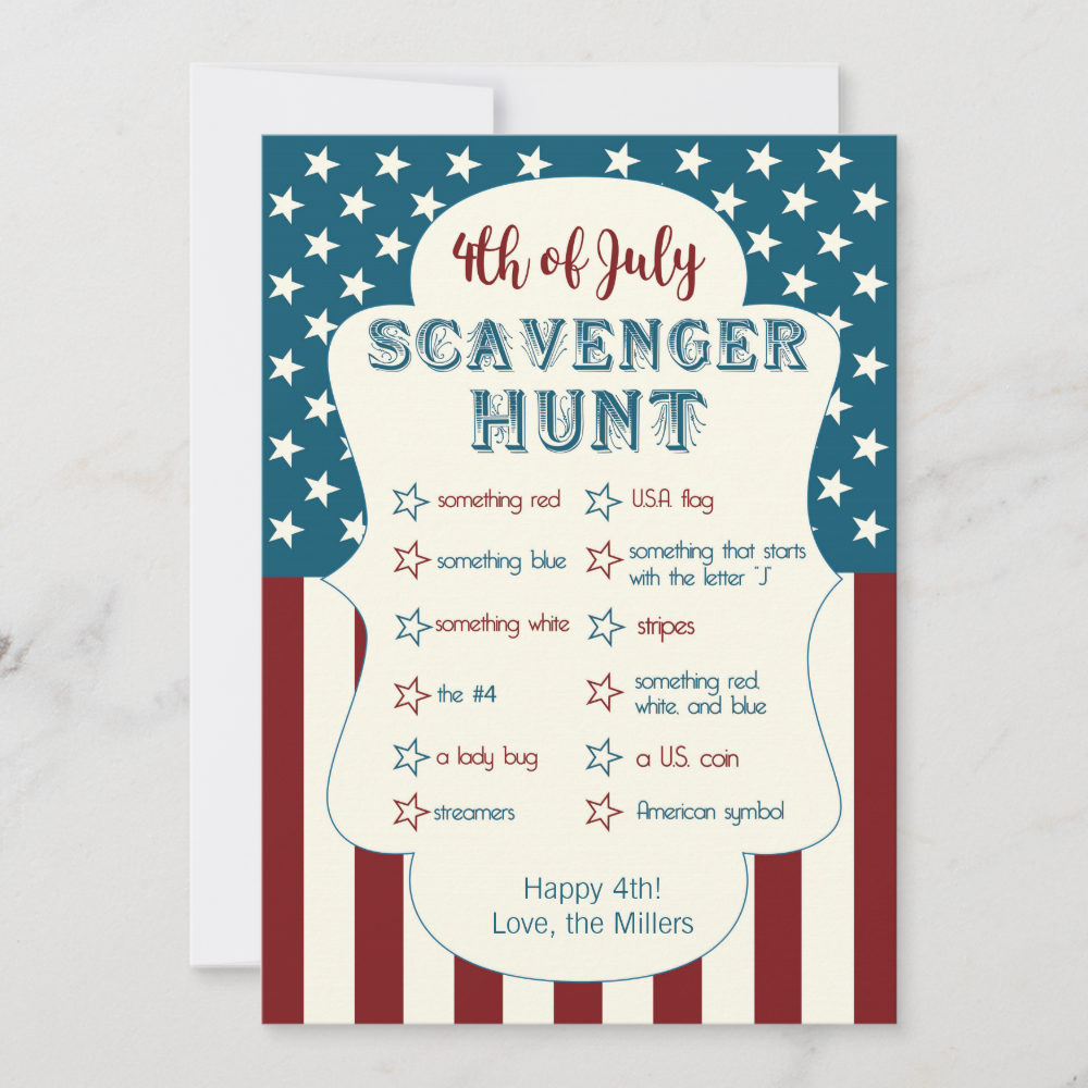 Fourth of July Game | Scavenger Hunt