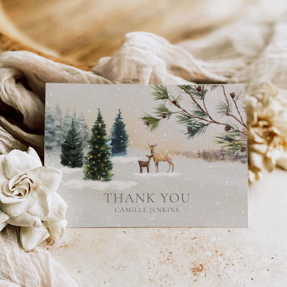 Winter Woodland Baby Shower Thank you