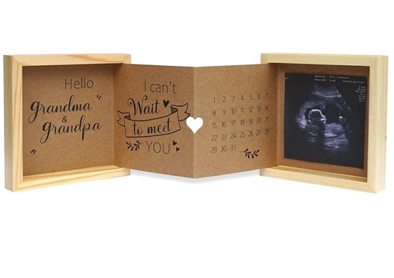 Pregnancy Announcement for Grandparents Sonogram Picture Wooden Keepsake Box
