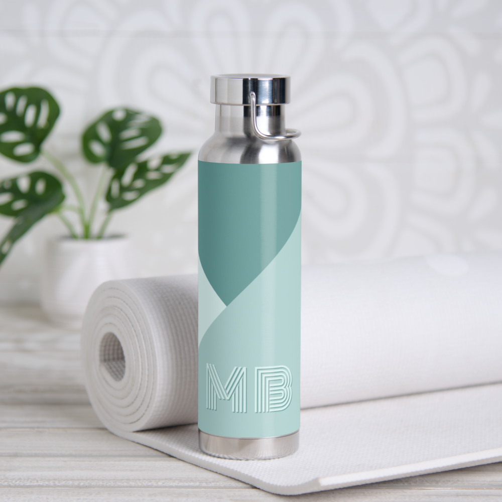 Custom Pastel Seafoam Mint Teal Jade Green Water Bottle