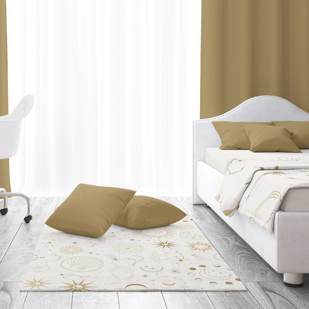 Sun Moon Stars Celestial Pattern Rug