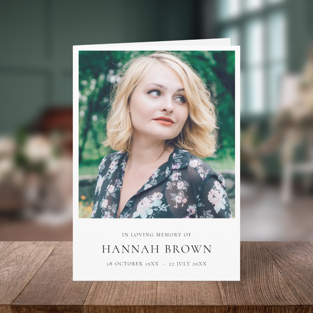 Elegant Funeral | Minimalist Order of Service Program
