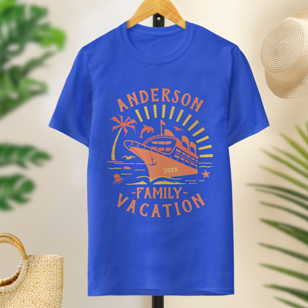 Family Vacation Cruise Ship Trip | Personalized V1 T-Shirt
