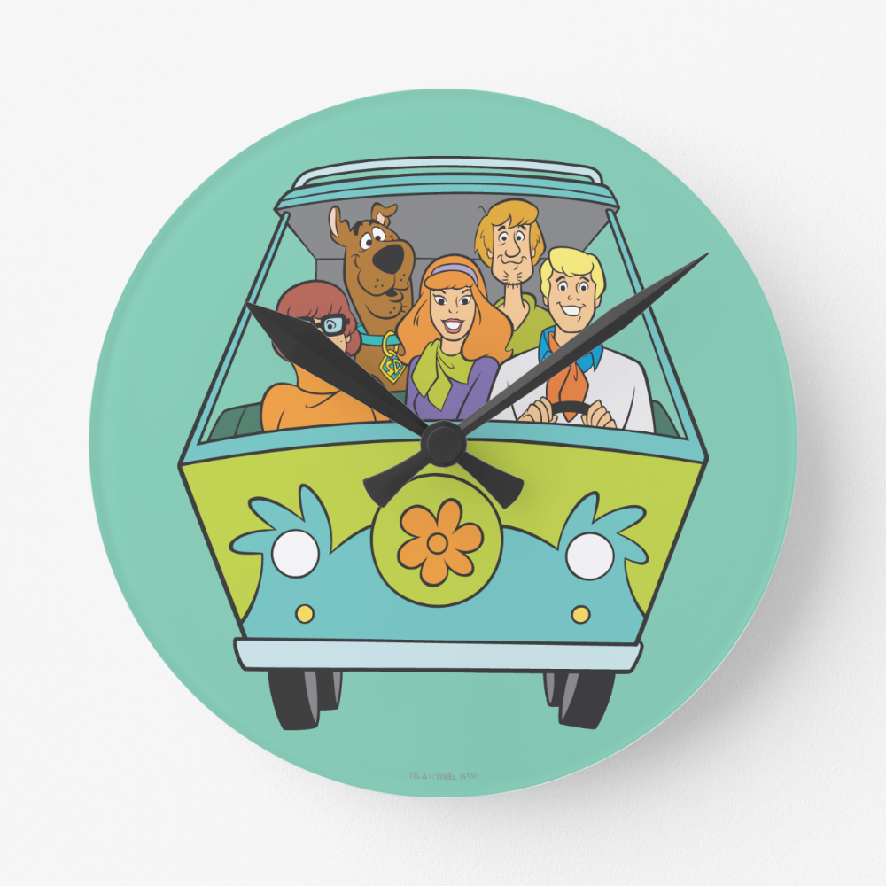 Scooby-Doo & The Gang Mystery Machine Round Clock
