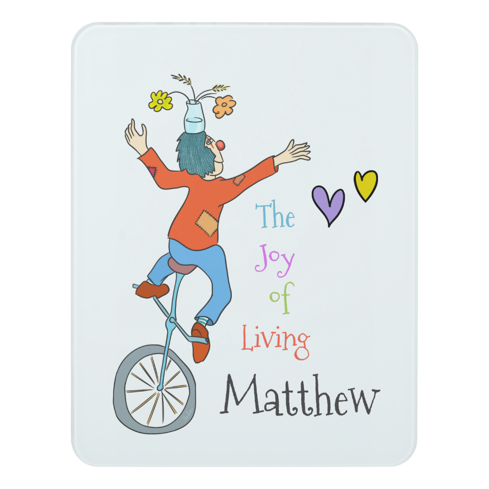 Clown on Unicycle Door Sign
