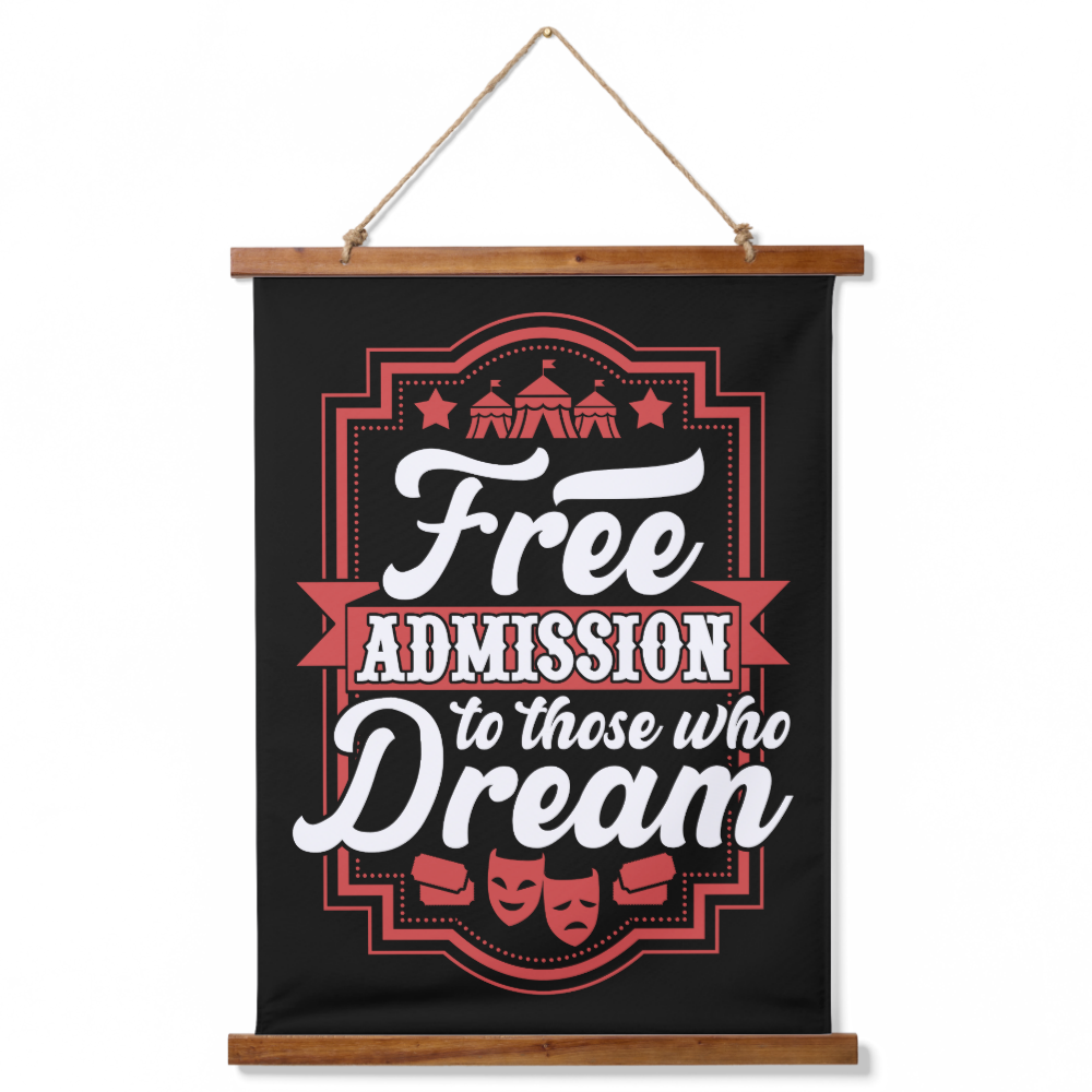 Circus Theme Typographic Motivational Quote Hanging Tapestry
