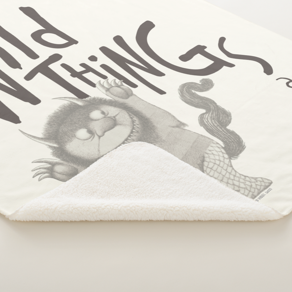 Where the Wild Things Are Quote Sherpa Blanket
