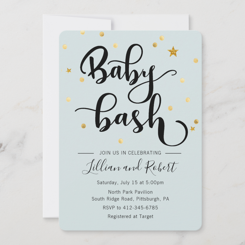 Baby Bash Couples Baby Shower invitation