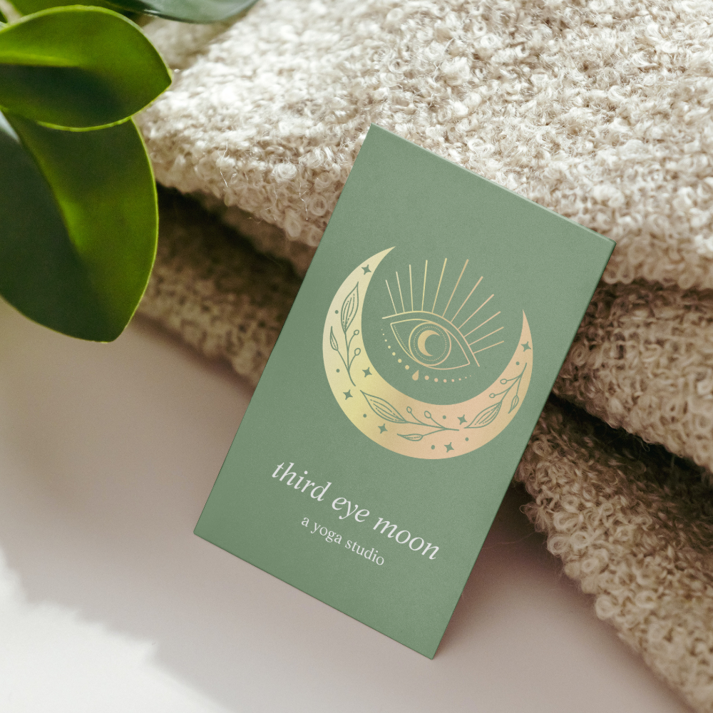 Holographic Third EYE Moon Yoga Holistic Coach Business Card