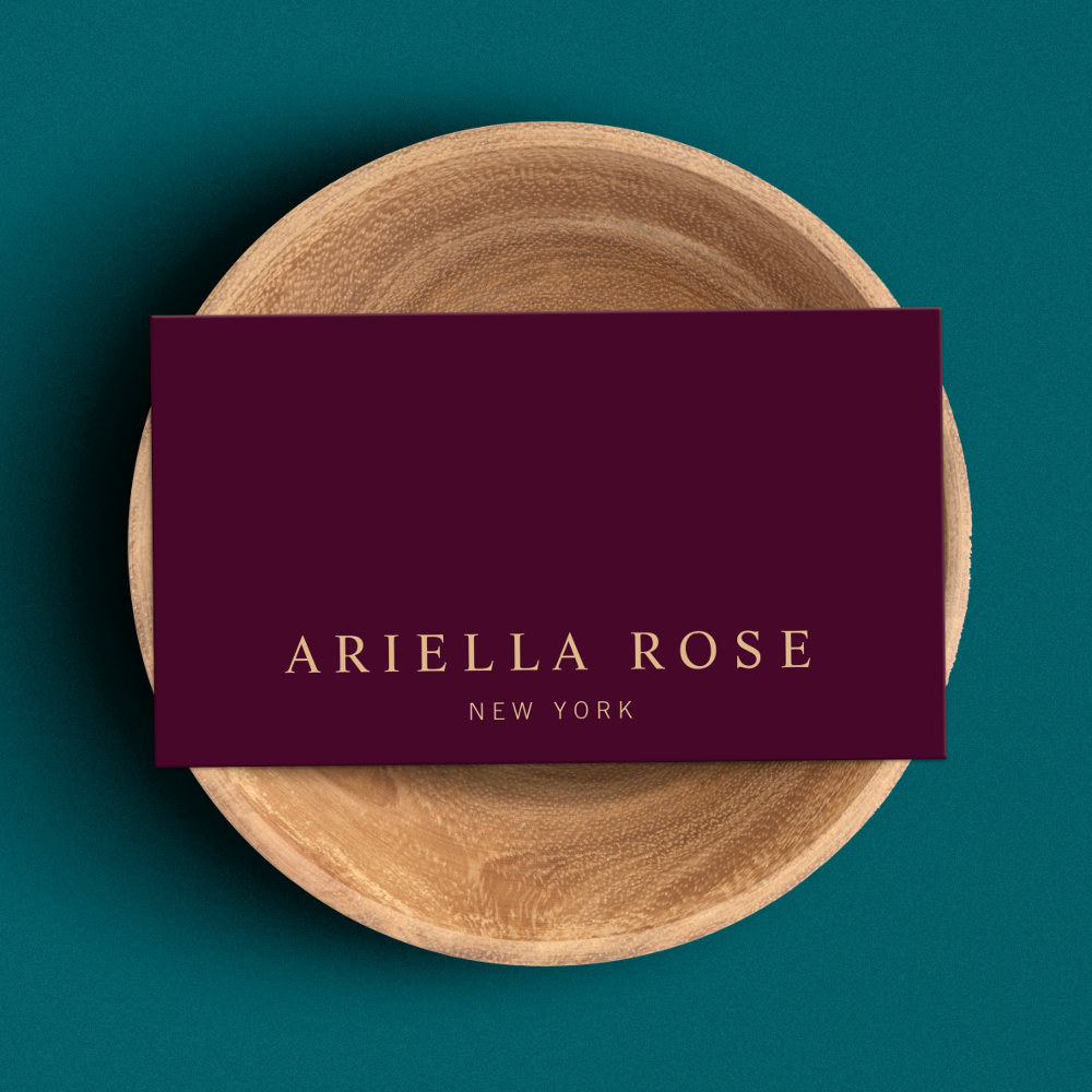 Modern Elegant Professional Burgundy Wine Color Business Card
