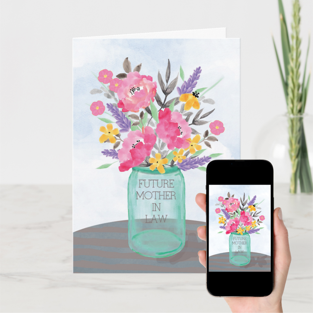 Future Mother-in-Law Mother's Day Jar Vase Card
