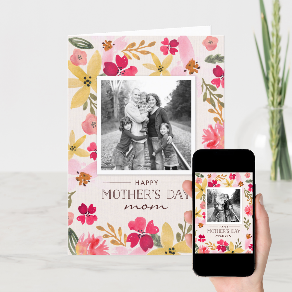 Watercolor Floral Mother's Day Card