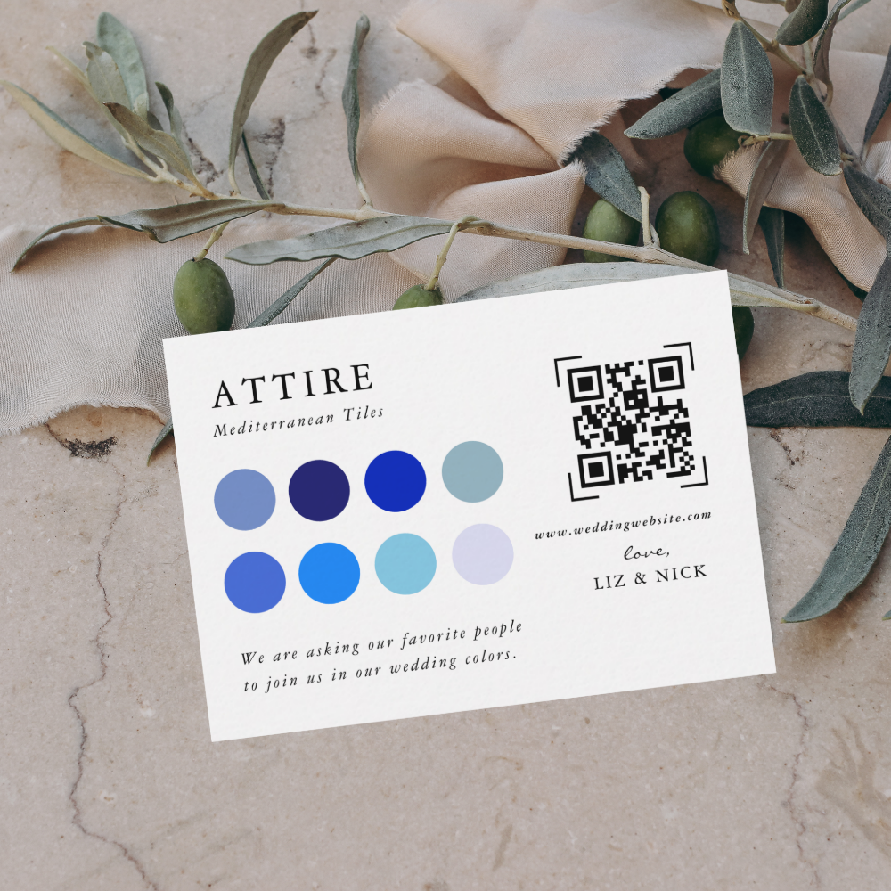 Wedding Attire | QR Code Scan Enclosure Card