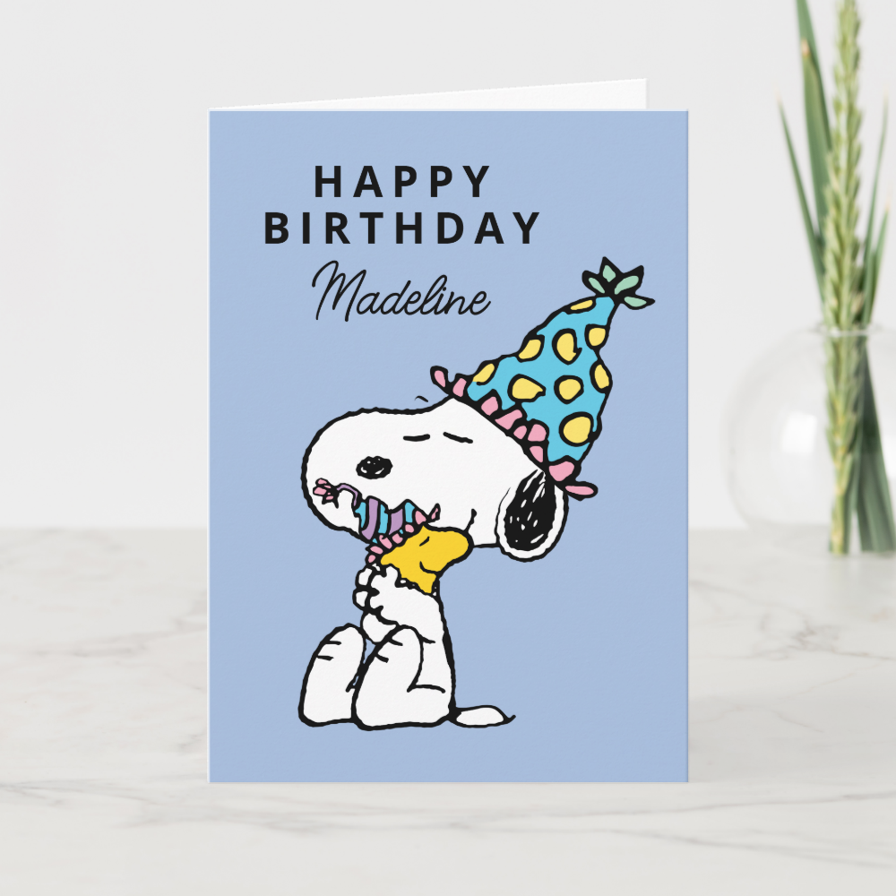 Peanuts | Snoopy & Woodstock Birthday Hugs Card
