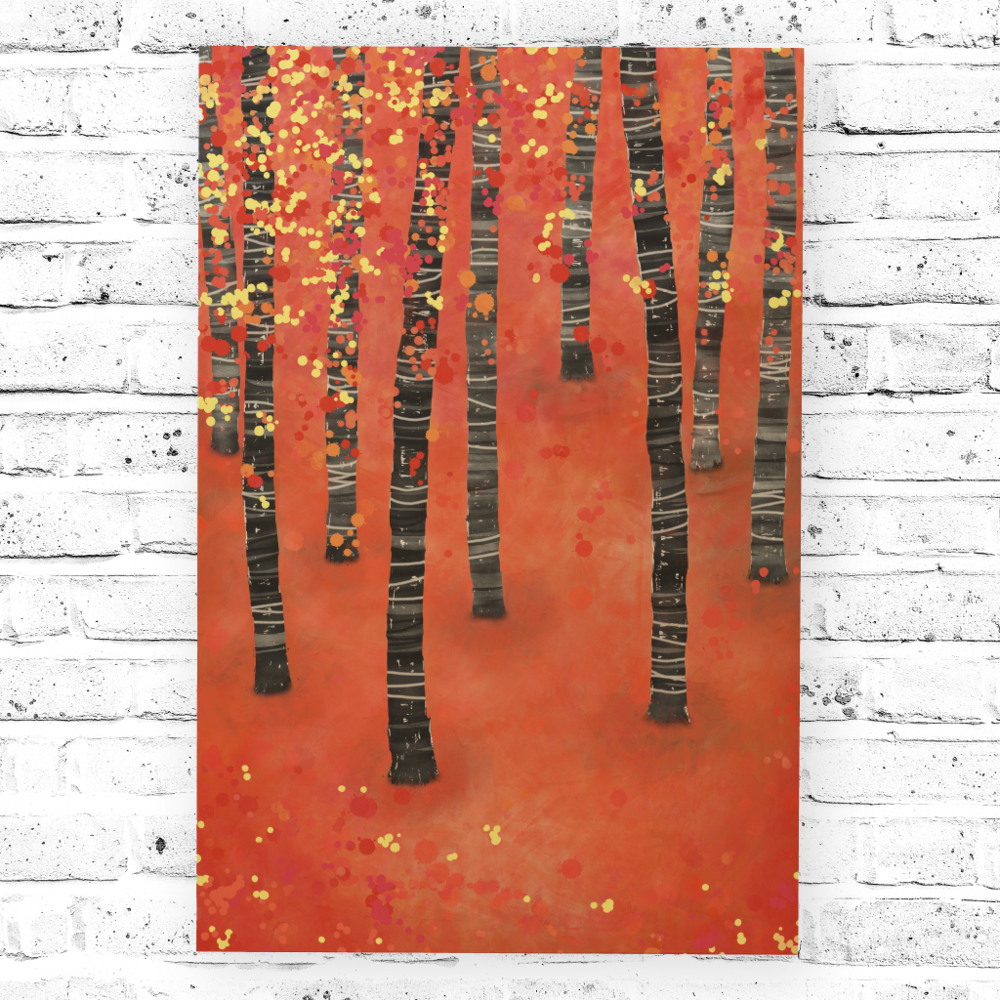 Birch Forest Landscape Wood Wall Art