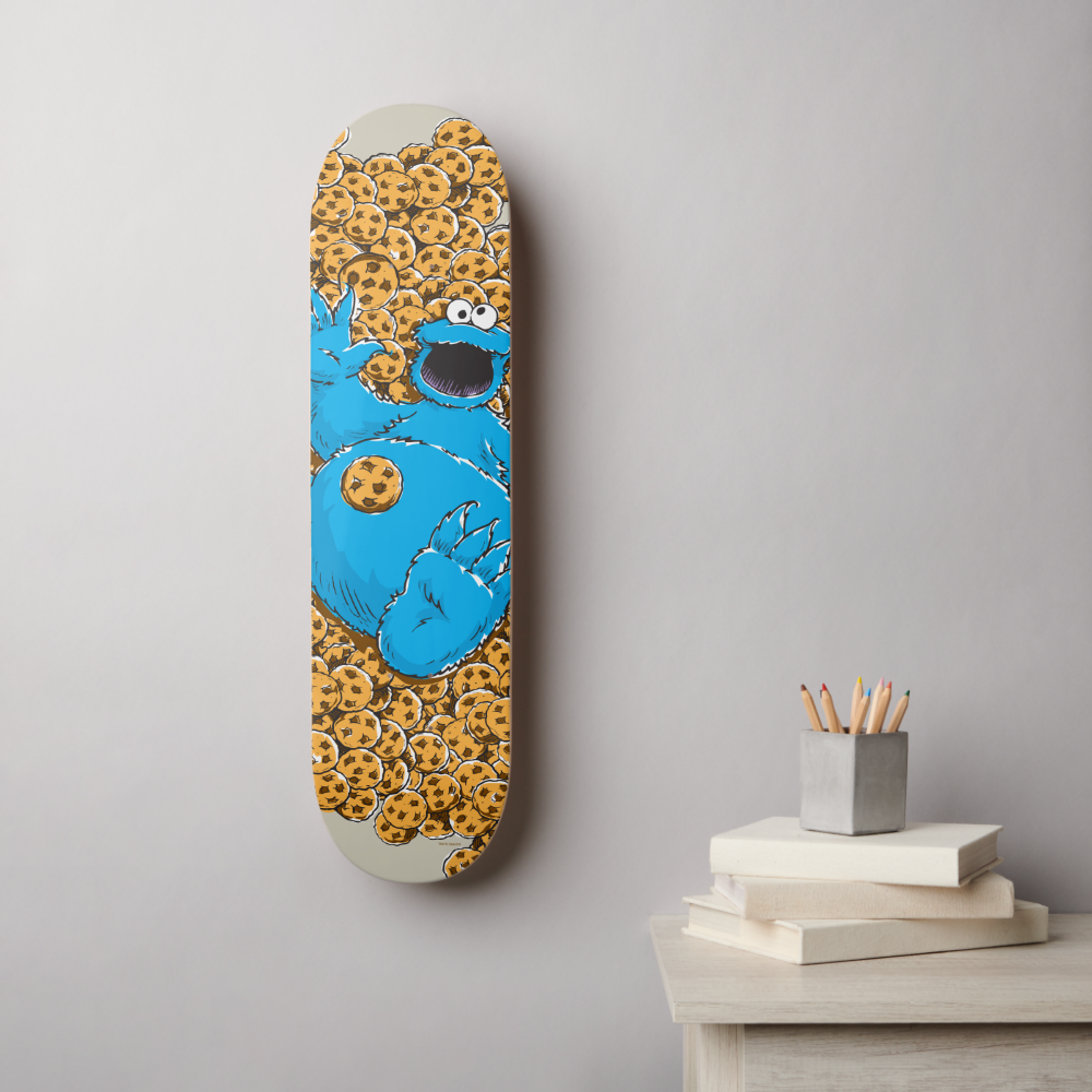 Vintage Cookie Monster and Cookies Skateboard