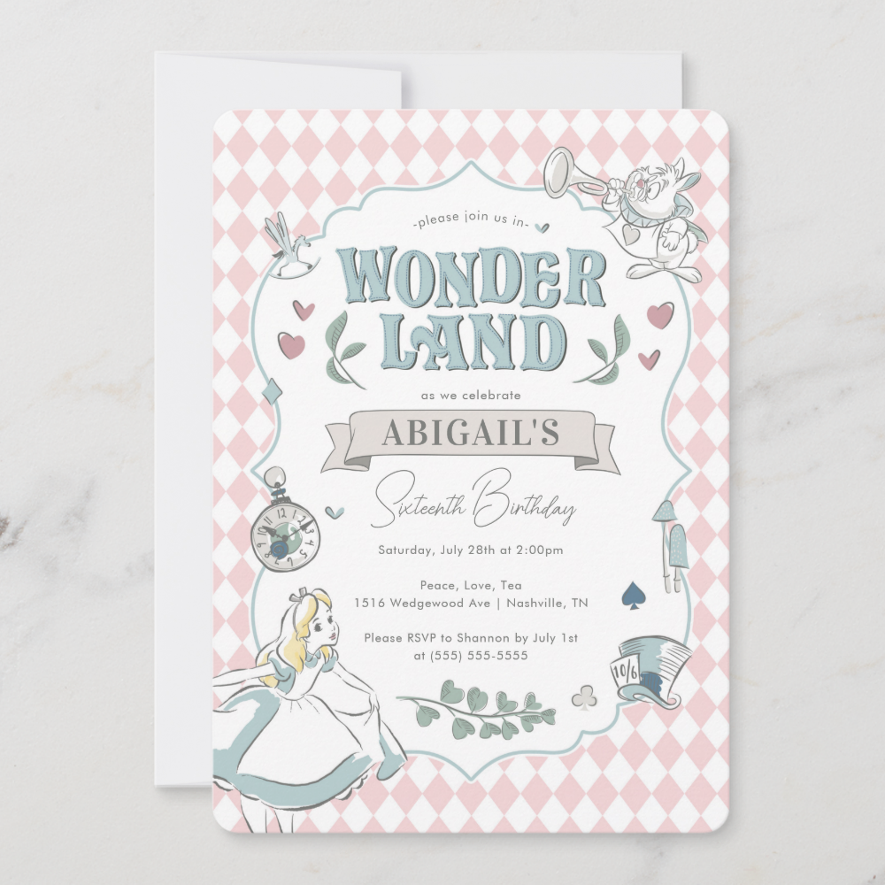 Alice in Wonderland | Tea Party Birthday Invitation