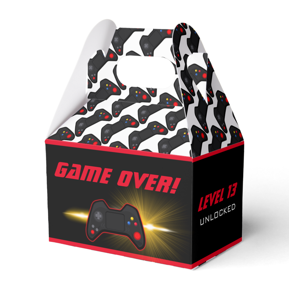 Video Game Red Controller Favor Box