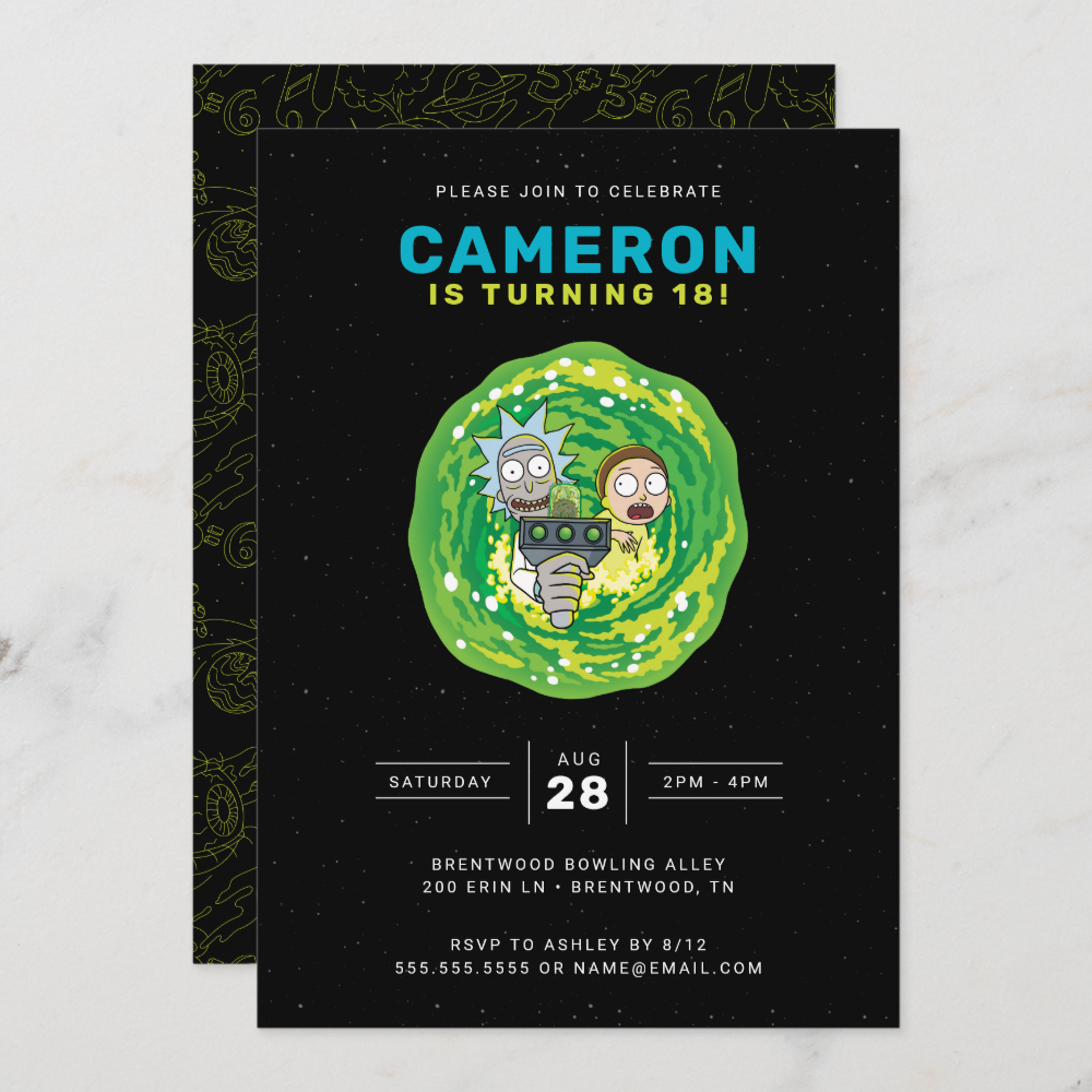 RICK AND MORTY™ Birthday Invitation