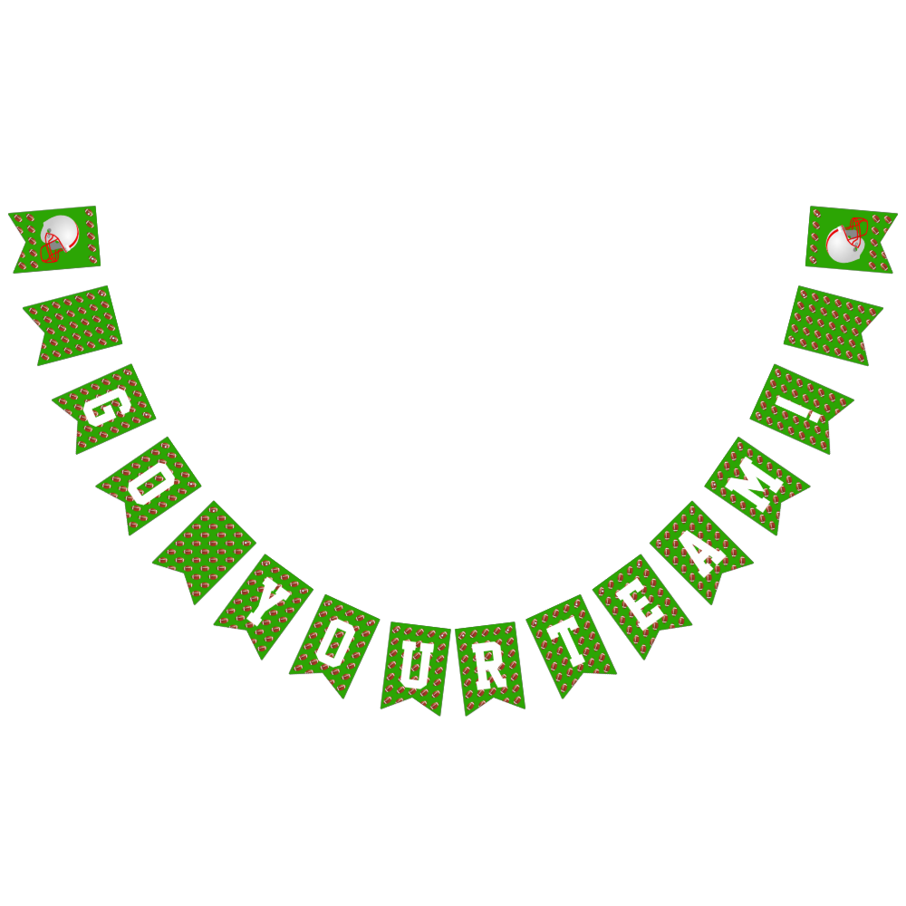 Custom Football Party Bunting Flags
