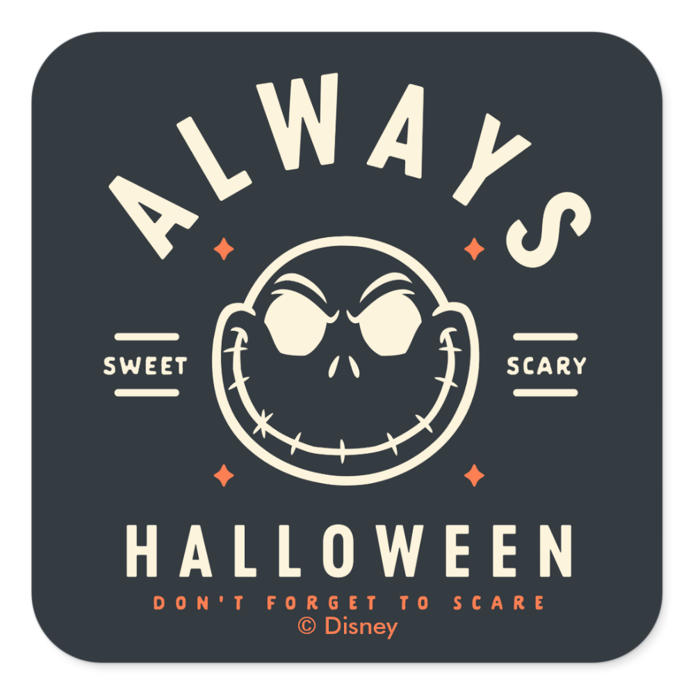 Jack Skellington - Always Halloween Square Sticker
