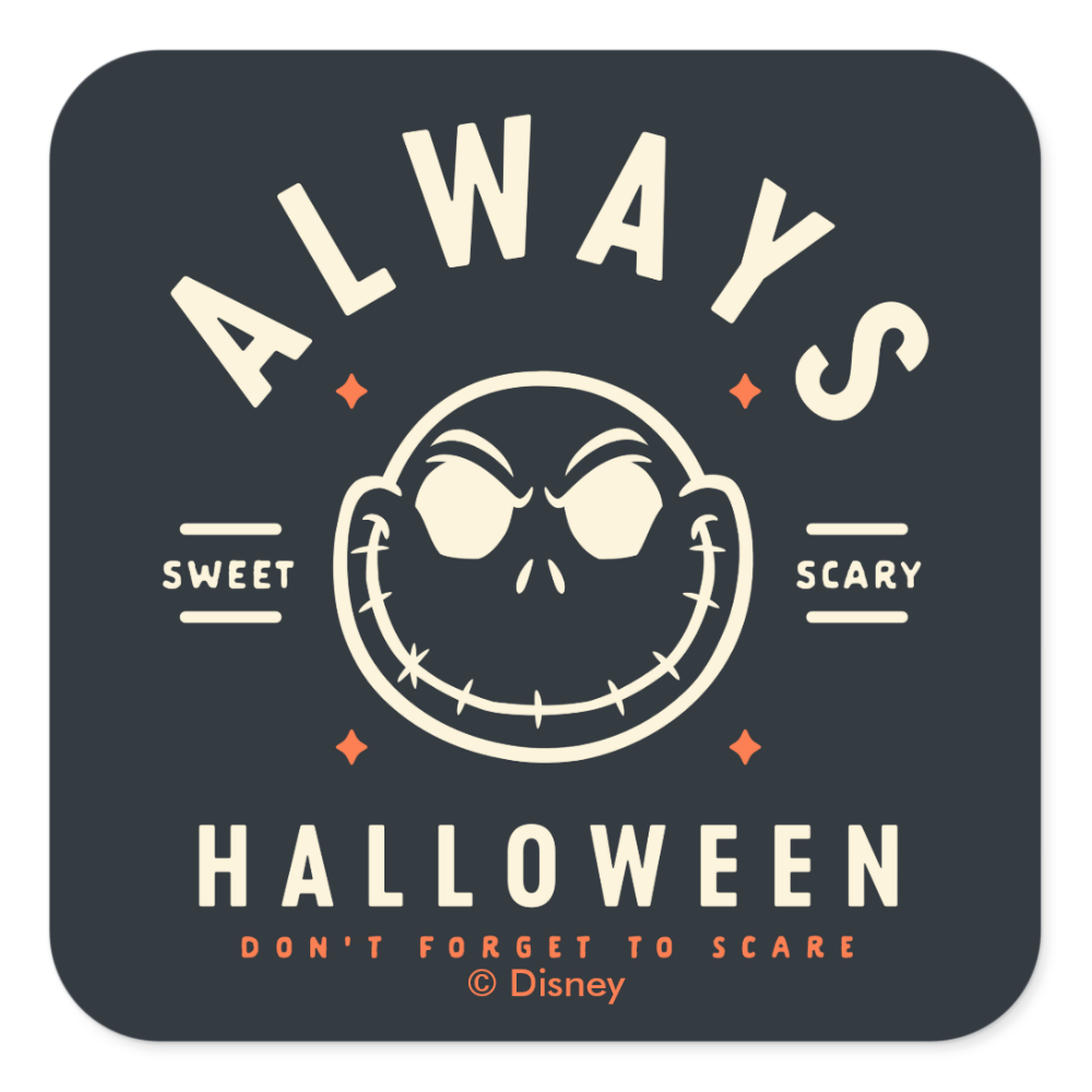 Jack Skellington - Always Halloween Square Sticker
