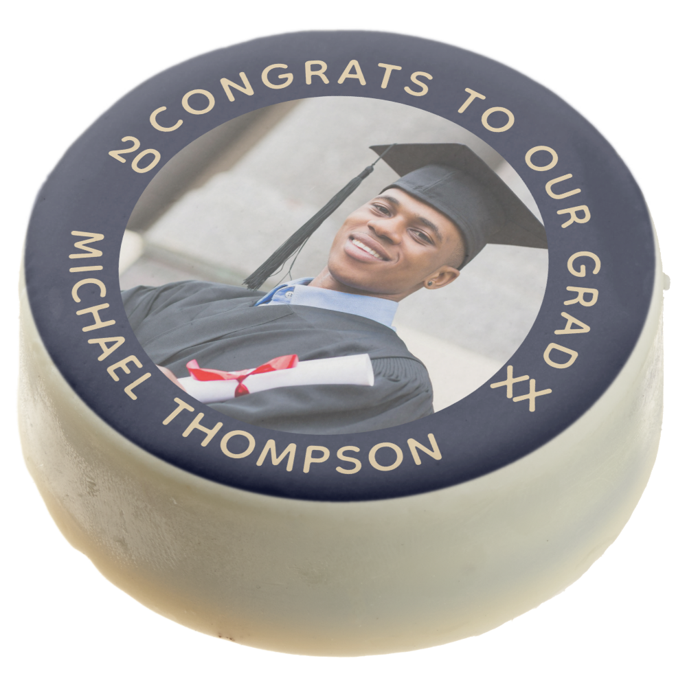 Simple Graduation Photo Class Year Personalized Chocolate Covered Oreo