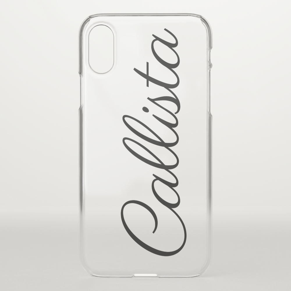 Simple Elegant Black Monogram Personalized Name Uncommon iPhone Case