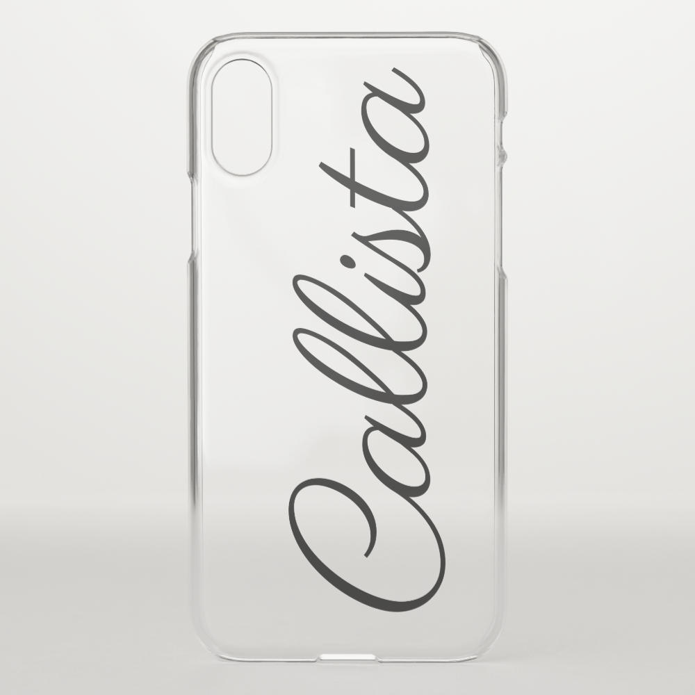 Simple Elegant Black Monogram Personalized Name Uncommon iPhone Case
