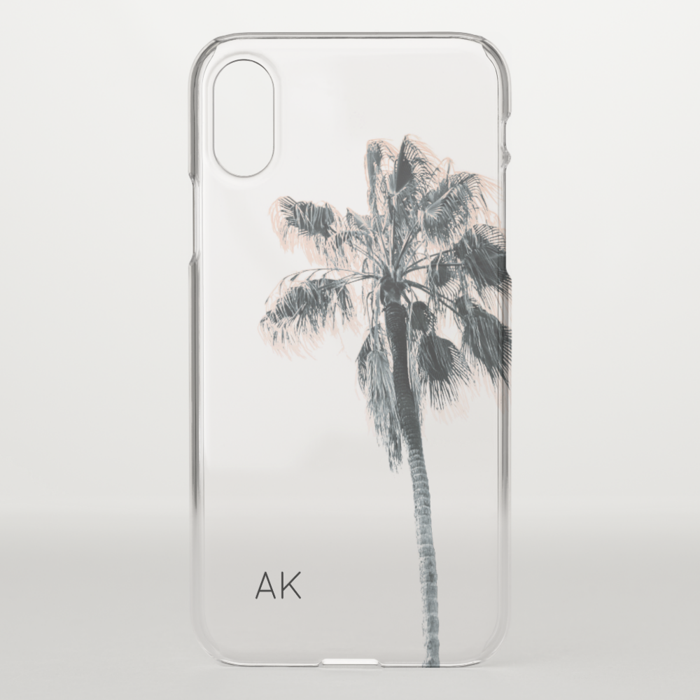 Customized Palm Tree iPhone X case - Clear

