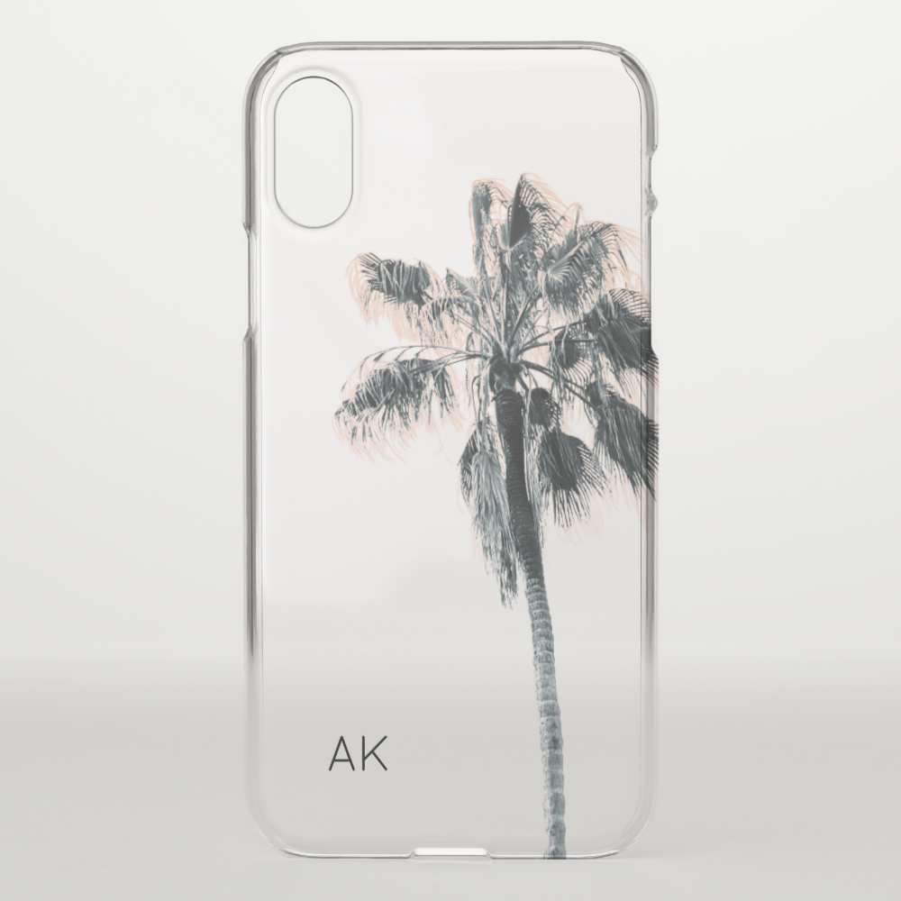 Customized Palm Tree iPhone X case - Clear