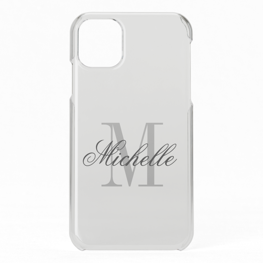 Custom Monogram Clear Uncommon iPhone 11 Case