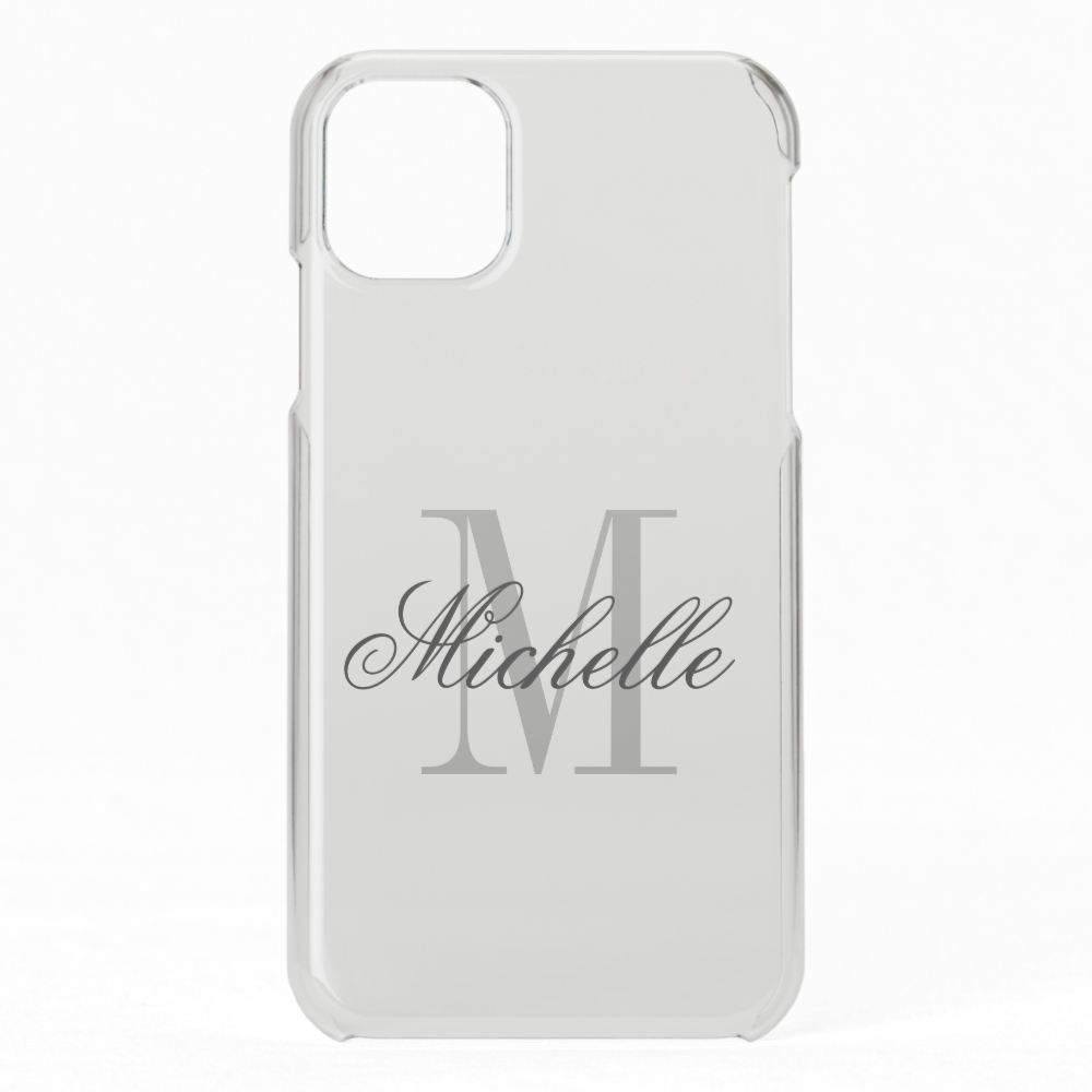 Custom Monogram Clear Uncommon iPhone 11 Case
