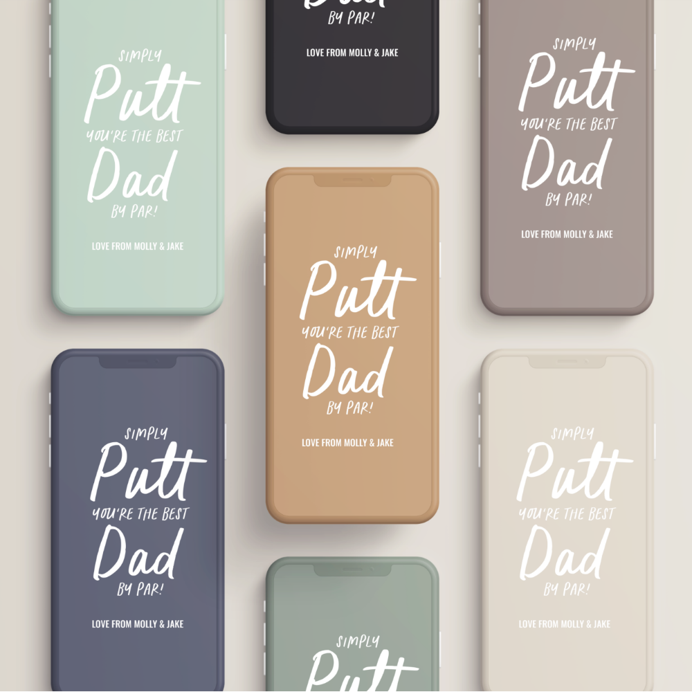 Golf Dad Modern Sage Green Typography Funny Chic Case-Mate iPhone Case
