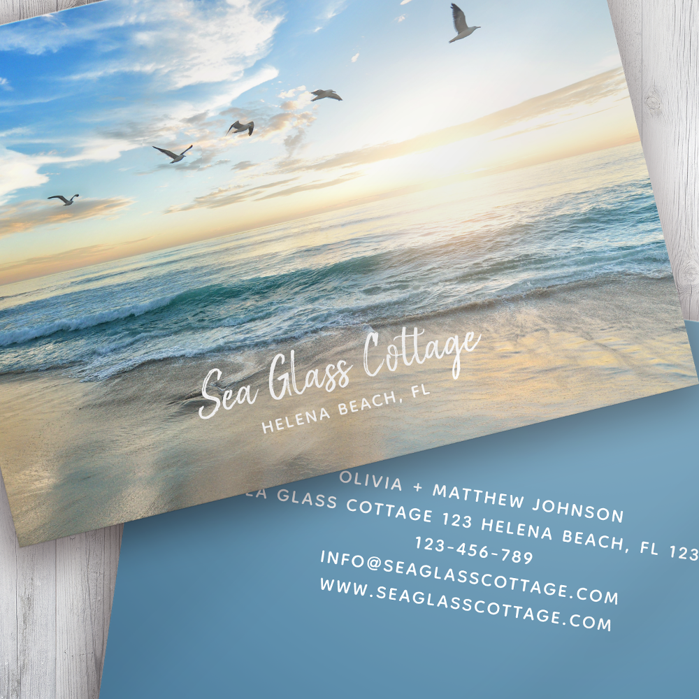 Beach House Vacation Rental Business Card
