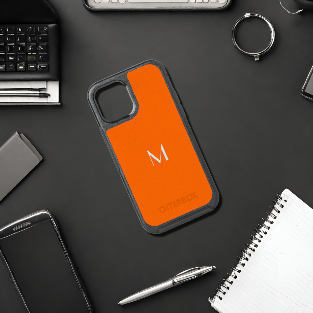 Neon Orange - Add Monogram Otterbox iPhone Case