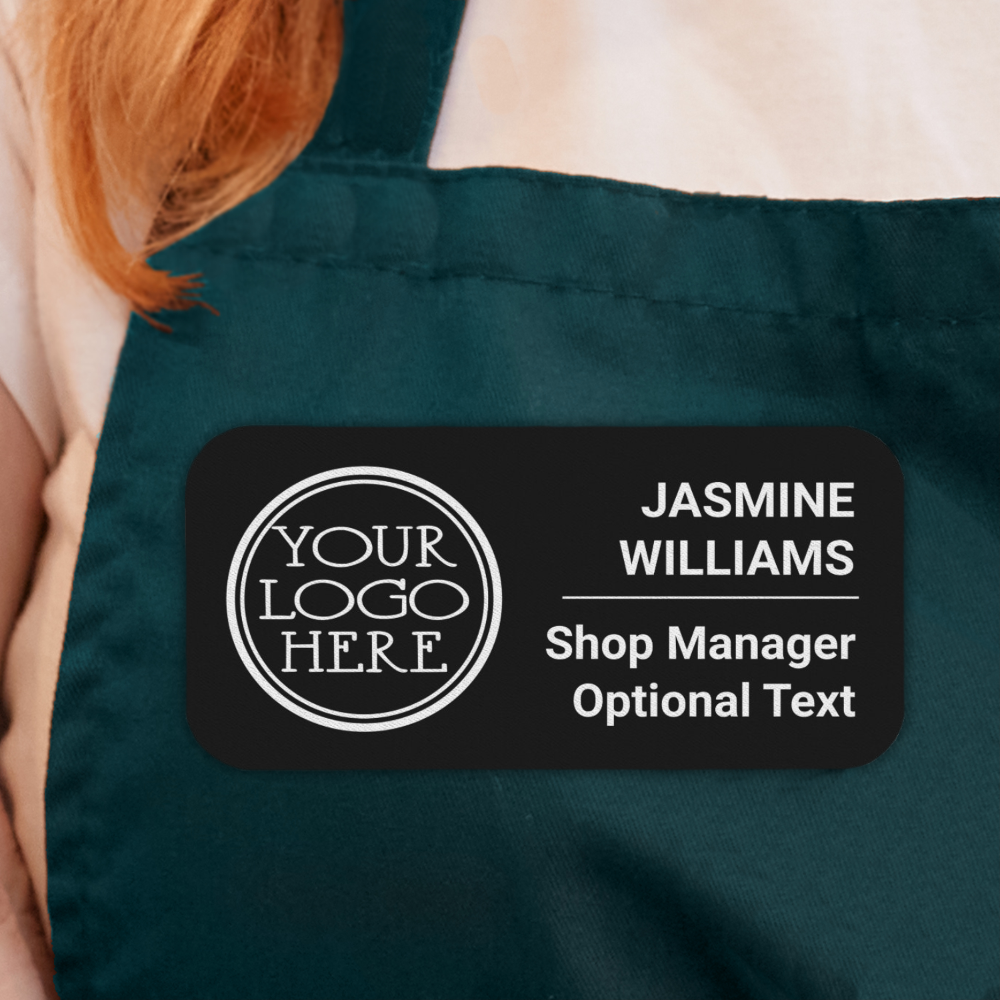 Business Logo, Employee Name, Position Minimalist Patch