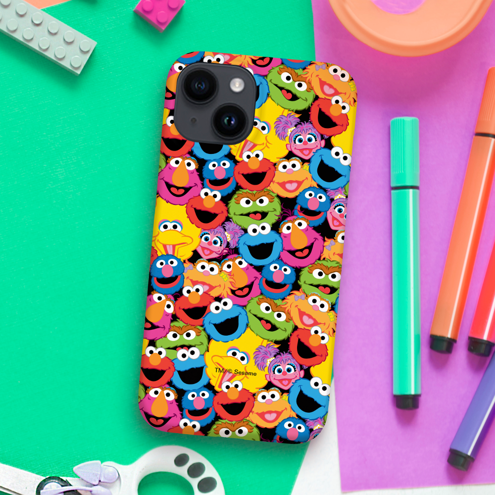 Sesame Street Character Faces Pattern Case-Mate iPhone Case

