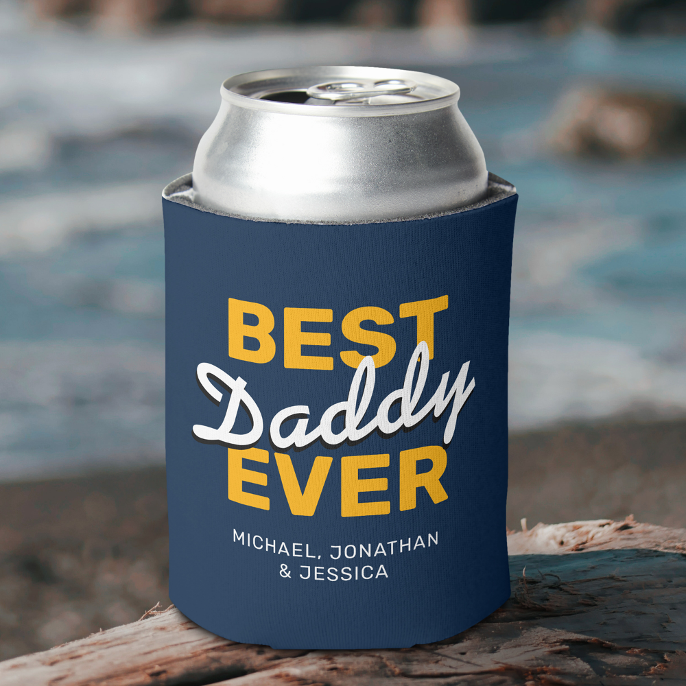 Happy Father's Day 4 Photo Can Cooler
