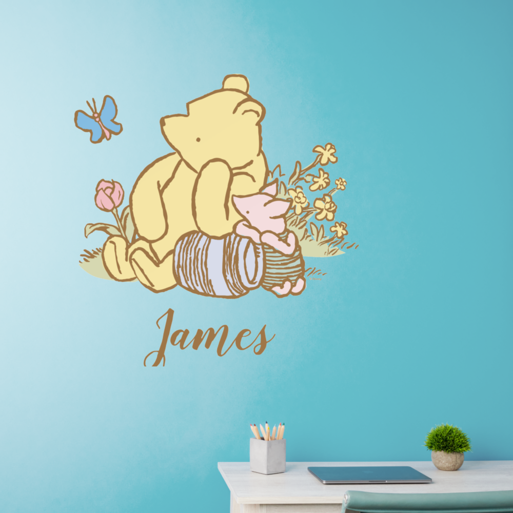 Custom Classic Winnie the Pooh & Piglet Wall Decal
