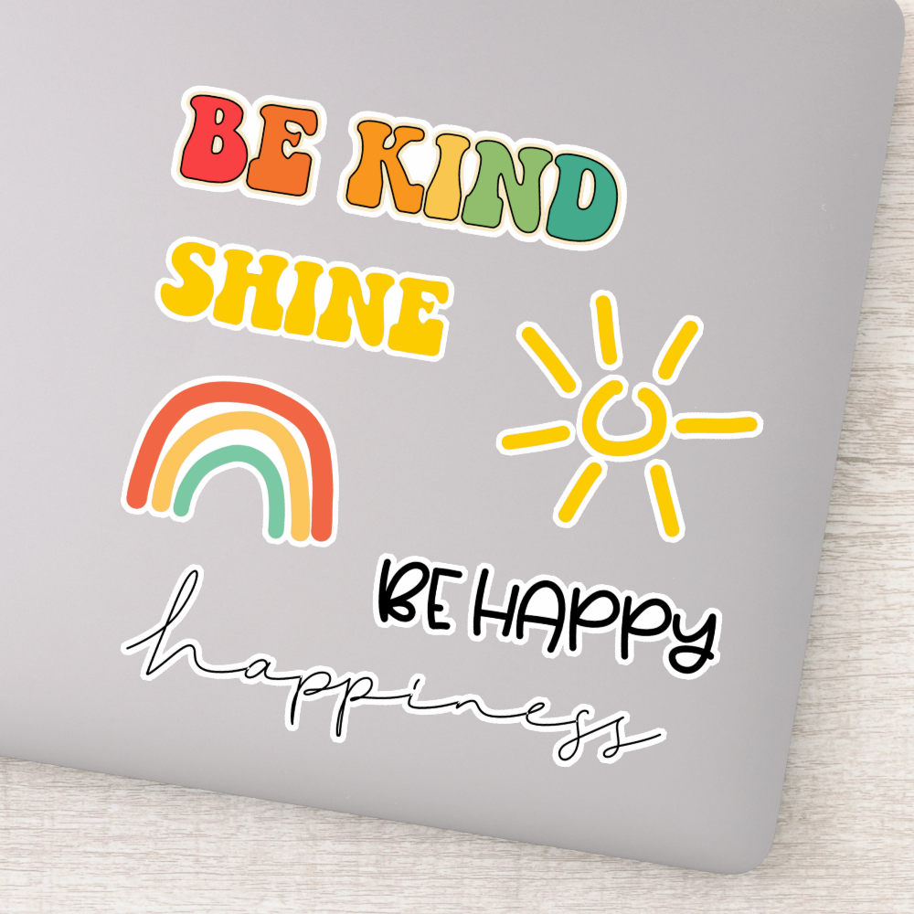 Cute inspirational set of 6 sticker