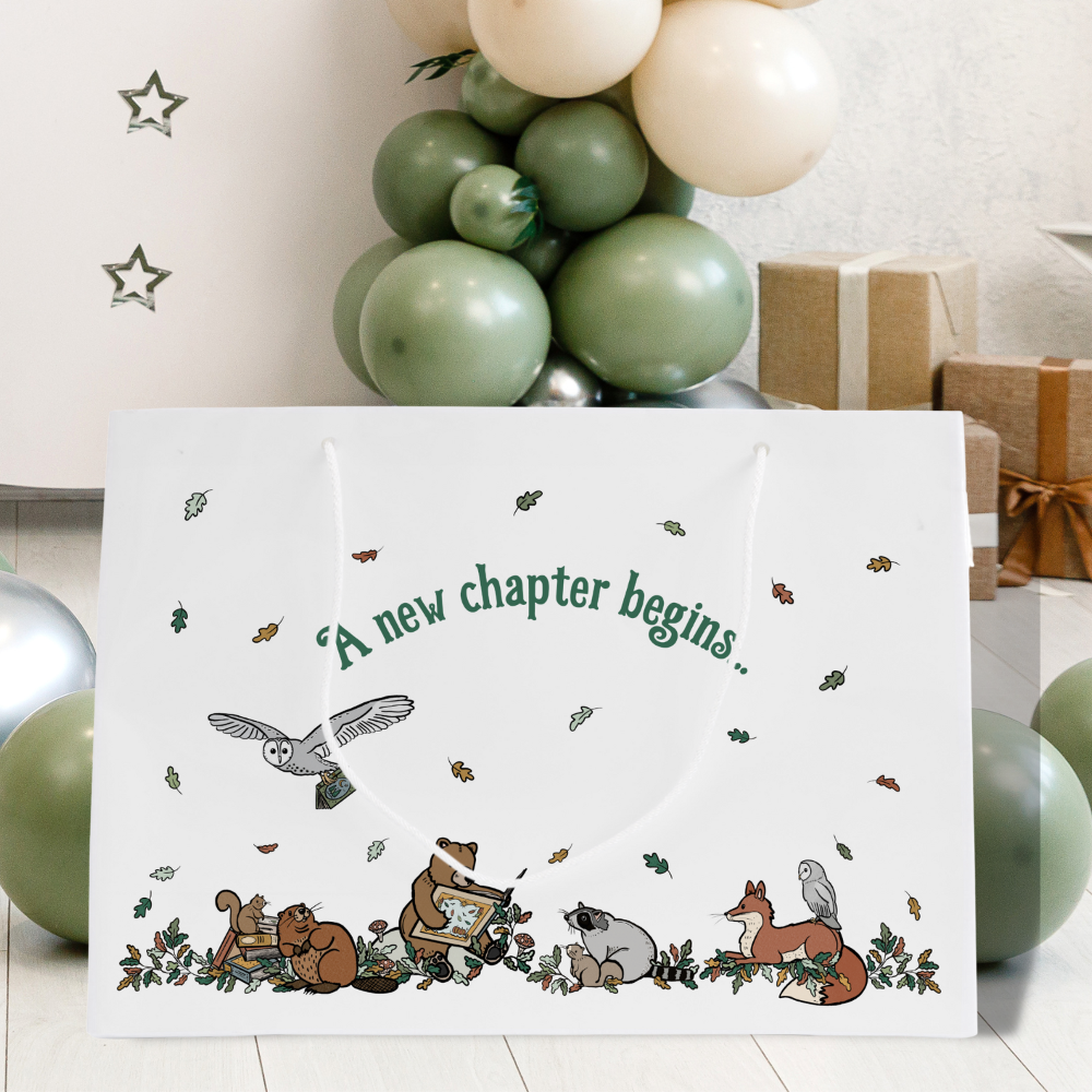 Woodland Storybook Baby Shower Large Gift Bag