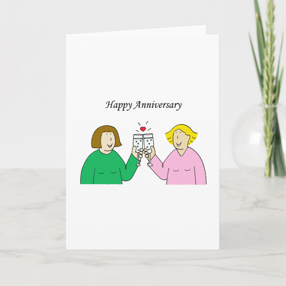 Lesbian Happy Anniversary Card

