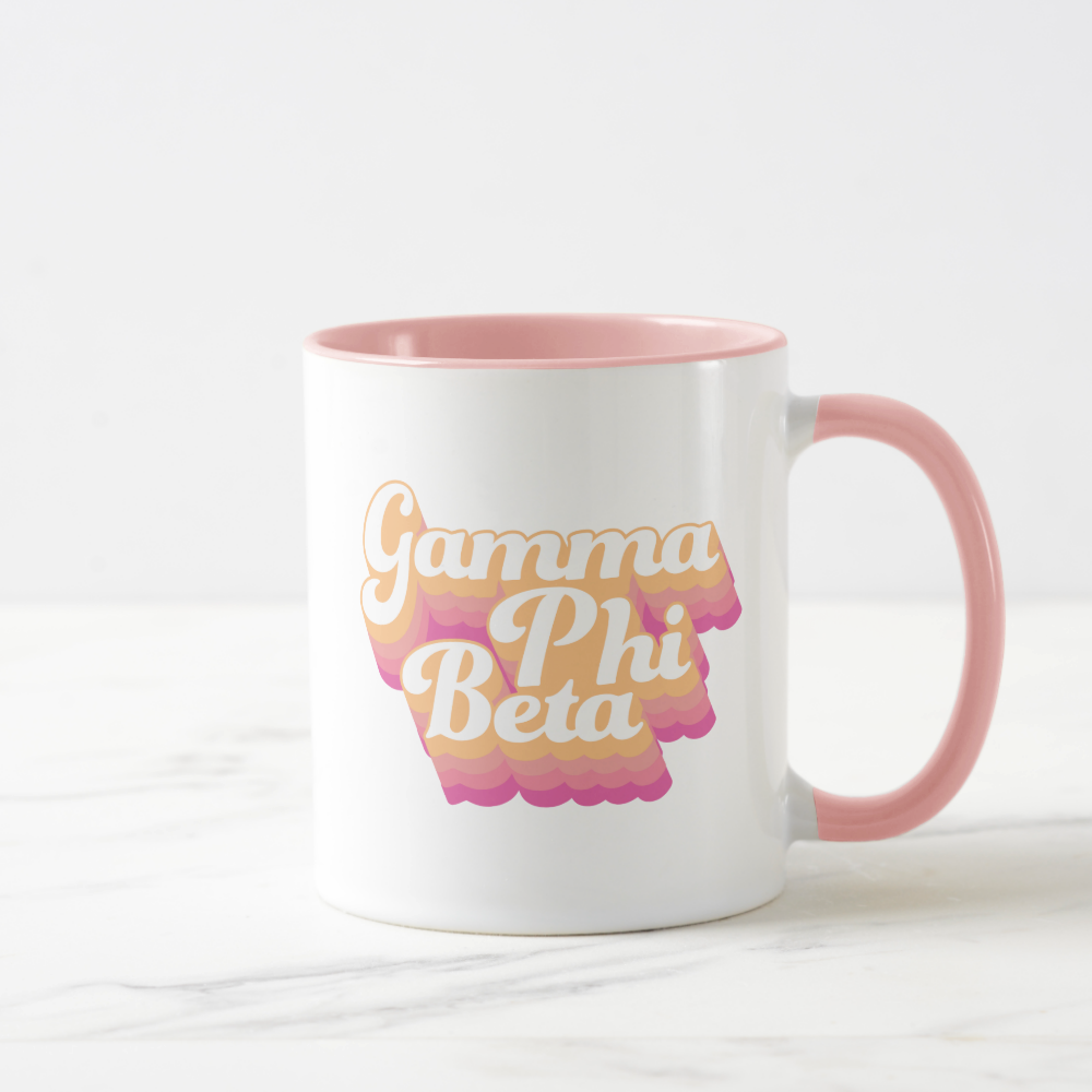 Gamma Phi Beta | Groovy Script Mug