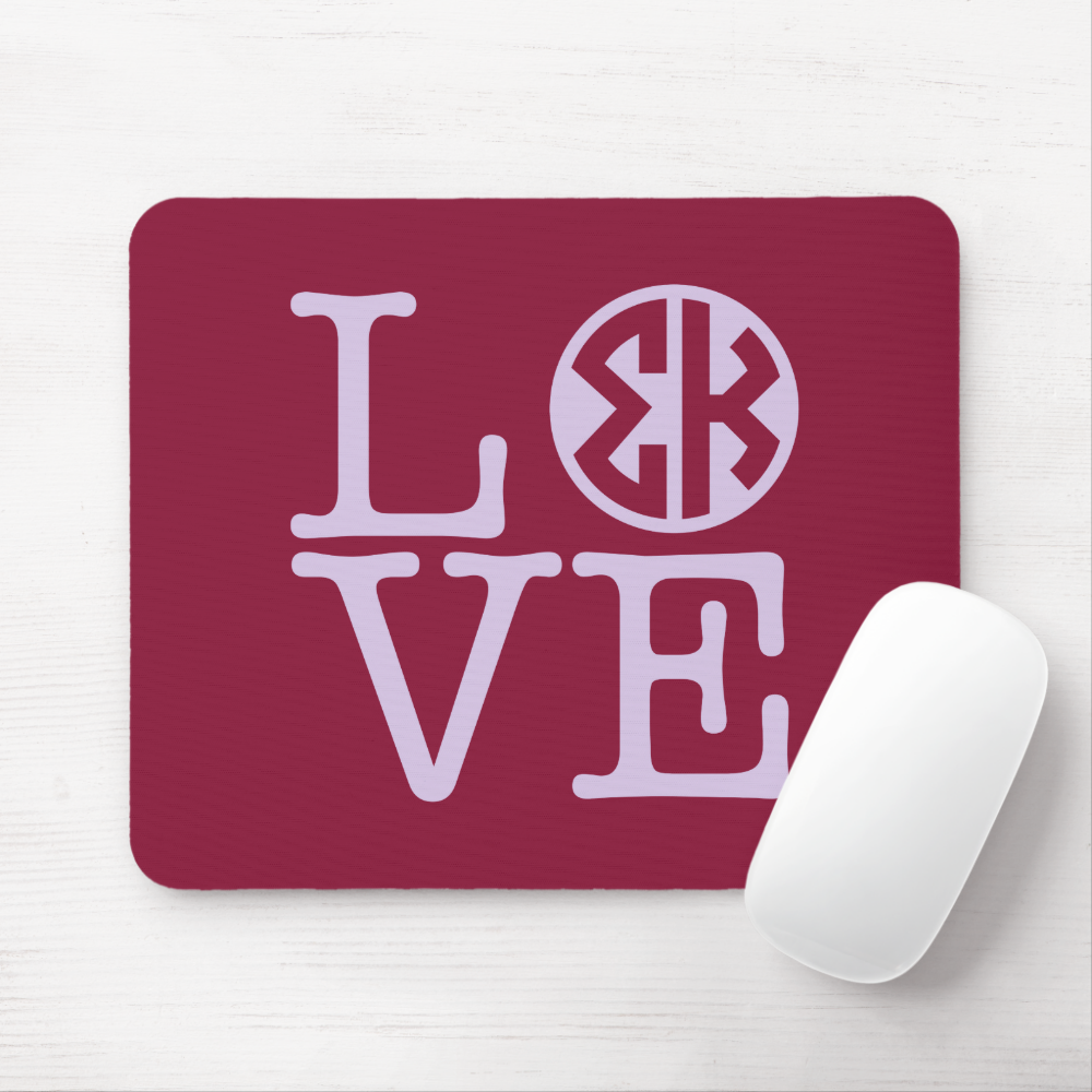 Sigma Kappa Love Mouse Pad