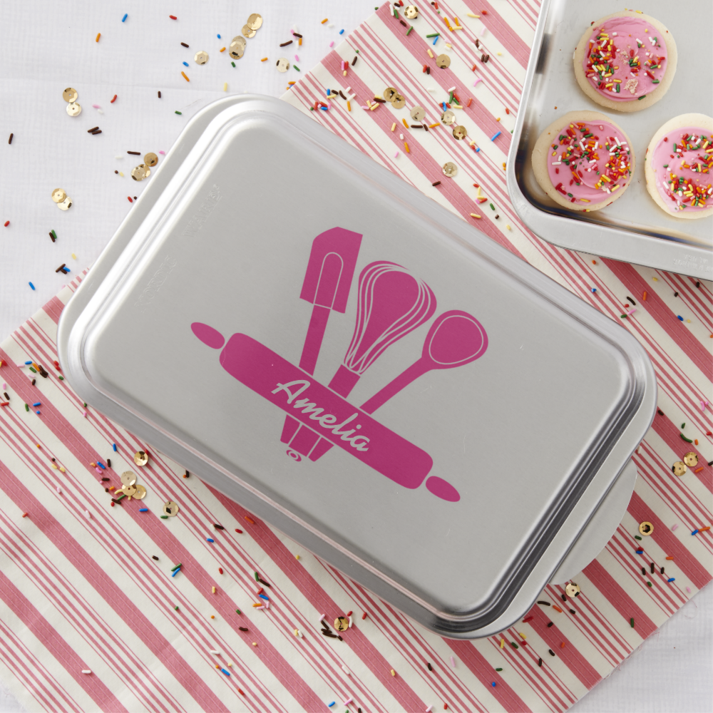 Pink Baking Tools Personalized Name Cake Pan
