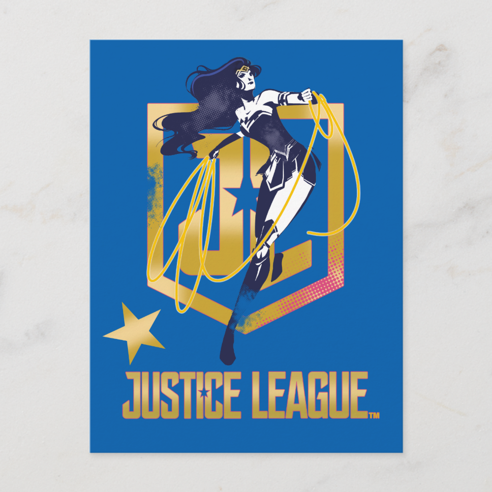 Justice League | Wonder Woman JL Logo Pop Art Postcard